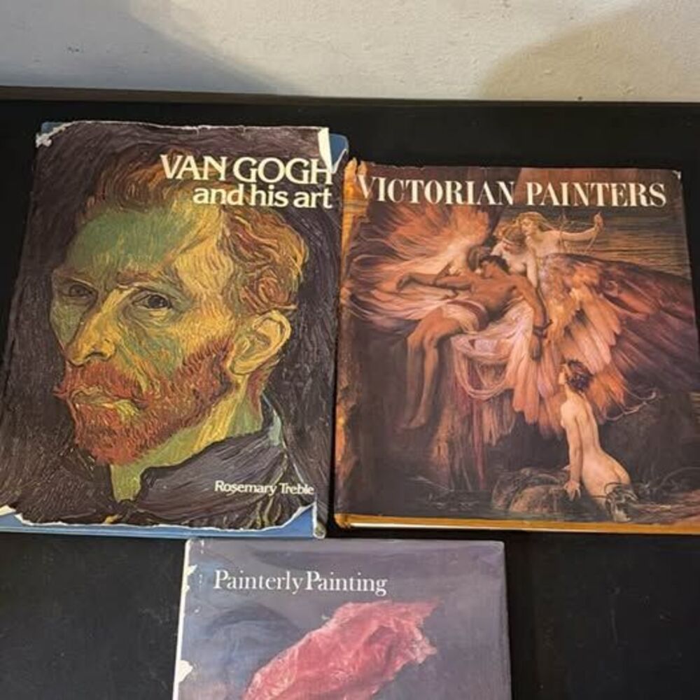 Vintage Art Books Lot of 3 – Van Gogh, Victorian Painters & Painterly Painting